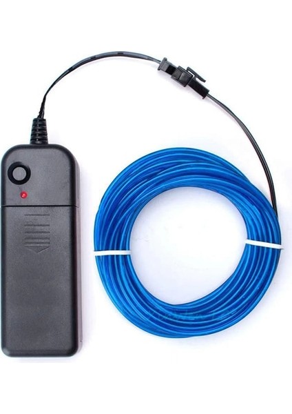 Mavi 5 M 1 M/3 M/5 M Glow El Tel Kablo LED Neon Noel Dans Partisi Dıy Kostümleri Giyim Aydınlık Araba Işık Dekorasyonu Elbise Topu Rave (Yurt Dışından)