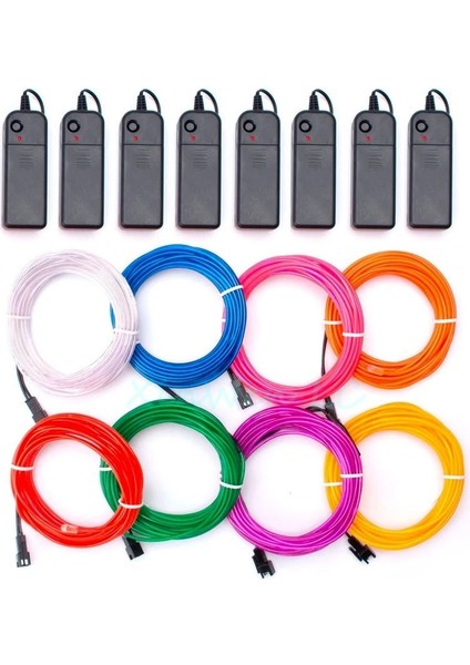 Mavi 5 M 1 M/3 M/5 M Glow El Tel Kablo LED Neon Noel Dans Partisi Dıy Kostümleri Giyim Aydınlık Araba Işık Dekorasyonu Elbise Topu Rave (Yurt Dışından) fırsatları
