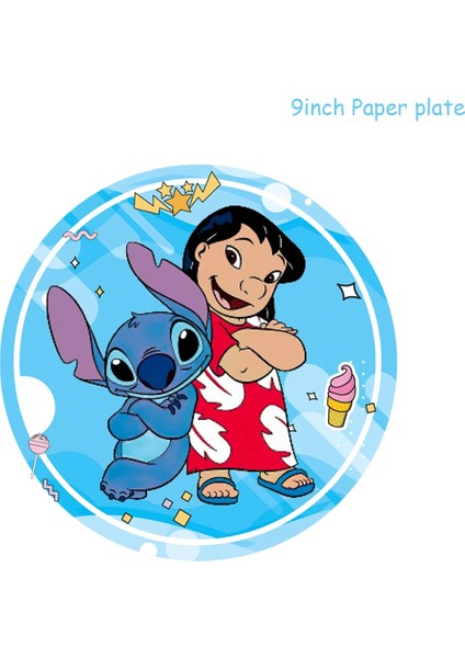 Balon 1 Adet Disney Lilo Stitch Parti Malzemeleri Tek Kullanımlık Sofra Kağıt Tabak Peçete Masa Örtüsü Çocuk Doğum Günü Partisi Dekoru Erkek Bebek Duş (Yurt Dışından)