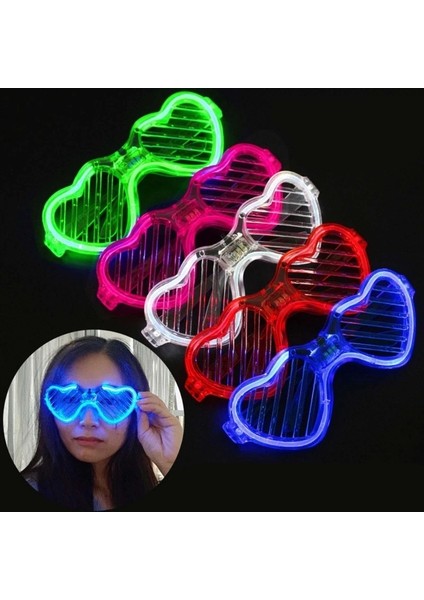 R-W 12 Adet LED Kalp Parlayan Gözlük Gözlük Gözlük Sevgililer Günü Malzemeleri Çocuk Kız Erkek Kostüm Cosplay Sahne Dropshipping (Yurt Dışından) fiyatları