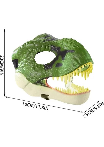 Yeşil 17 Tasarımlar Hareketli Çene ile Jurassic Dünya Dinozor Maskesi Yaratıcı Cadılar Bayramı Cosplay Parti Korku Raptor Lateks Maske Cadılar Bayramı Deco (Yurt Dışından)