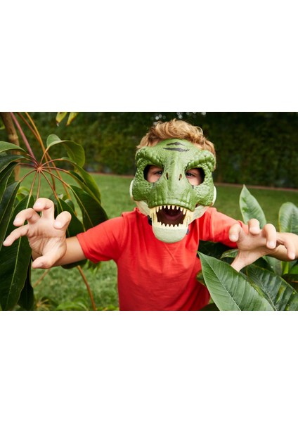 Yeşil 17 Tasarımlar Hareketli Çene ile Jurassic Dünya Dinozor Maskesi Yaratıcı Cadılar Bayramı Cosplay Parti Korku Raptor Lateks Maske Cadılar Bayramı Deco (Yurt Dışından) fiyatları