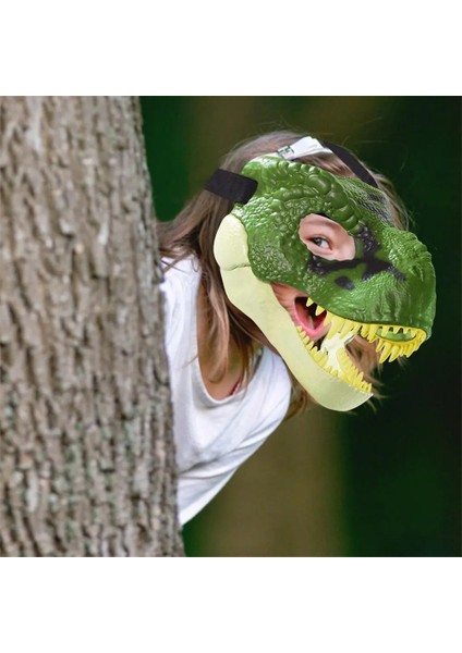 Yeşil 17 Tasarımlar Hareketli Çene ile Jurassic Dünya Dinozor Maskesi Yaratıcı Cadılar Bayramı Cosplay Parti Korku Raptor Lateks Maske Cadılar Bayramı Deco (Yurt Dışından) fırsatları