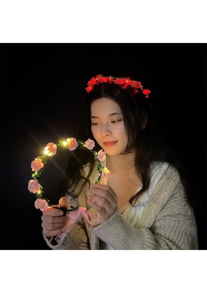 L01 1 Adet Parlayan Çelenk Hairband LED Işık Up Taç Çelenk Kadın Kız Ayarlanabilir Doğum Günü Düğün Festivali Parti Aydınlık Dekorasyon (Yurt Dışından) modelleri