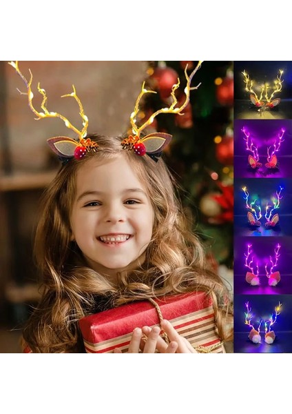 L01 1 Adet Parlayan Çelenk Hairband LED Işık Up Taç Çelenk Kadın Kız Ayarlanabilir Doğum Günü Düğün Festivali Parti Aydınlık Dekorasyon (Yurt Dışından) fırsatları