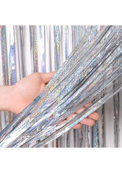 Altın 1 M x 2 M Parti Zemin Perdeleri Glitter Altın Tinsel Folyo Saçak Perde Zemin Doğum Günü Düğün Hawaii Noel Partisi Dekorasyon (Yurt Dışından)