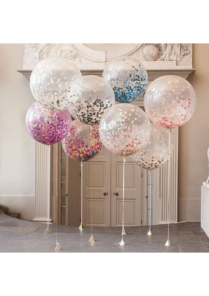 5 Adet Mavi 5 Adet/grup Parlayan Konfeti Balon Aby Duş Lateks Balonlar Doğum Günü Partisi Süslemeleri Yetişkin Düğün Şişme Top (Yurt Dışından)