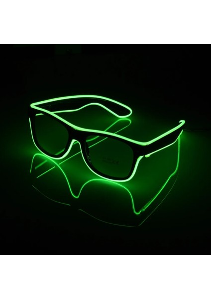 C Yanıp Sönen Gözlük El Tel LED Gözlük Parlayan Parti Malzemeleri Aydınlatma Yenilik Hediye Parlak Işık Festivali Parti Glow Güneş Gözlüğü (Yurt Dışından) fırsatları