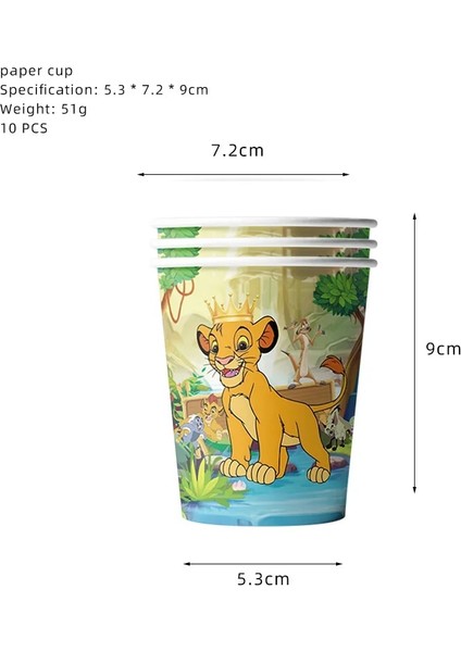 Kek Bayrağı-1 Adet Yeni Aslan Kral Simba Doğum Günü Partisi Dekorasyon Tek Kullanımlık Hediye Çantası Yağma Şeker Çanta Sofra Çocuklar Bebek Duş Parti Malzemeleri (Yurt Dışından)