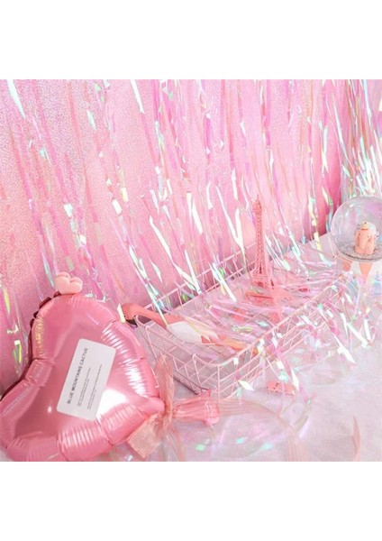 42205 Luanqı 2 M Yağmur Tinsel Folyo Perde Festivali Parti Düğün Malzemeleri Ev Dekorasyonu Photozone Doğum Günü Duvar Perdeleri Zemin (Yurt Dışından) modelleri