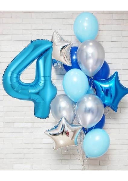 Resim Olarak 12 Adet/grup Erkek Doğum Günü Balonları 40 Inç Mavi Numarası Balon 3/3rd Doğum Günü Partisi Dekorasyon Çocuklar Anniversaire 9/1/3 Yaşında (Yurt Dışından)