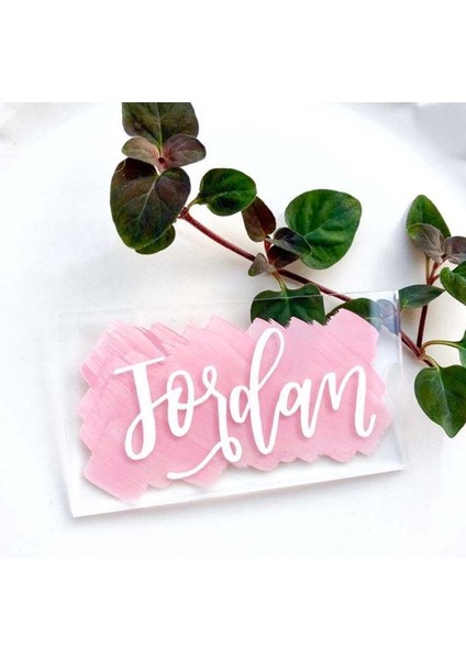 Boş 10 Adet 10 Adet Dikdörtgen Boş Şeffaf Akrilik Masa Yer Kartları 7.5*4.5 cm Ziyafet Dekor Için Düğün Konuk Masa Adı Numaraları Işaretleri (Yurt Dışından) fırsatları