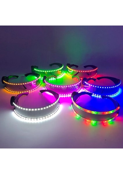 Yeşil 2 Yüksek Kaliteli LED Işıklı Gözlük LED Dans Parti Aydınlatma Gözlük Sahne Performansı Kostüm Gözlük Glow Parti Dekoru (Yurt Dışından)