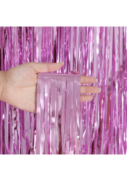 Ayna Gümüş 2 Adet/paket Doğum Günü Partisi Süslemeleri 2 M Tinsel Folyo Yağmur Perdeleri Bebek Duş Bekarlığa Veda Düğün Parti Dekorasyon Zemin (Yurt Dışından) modelleri