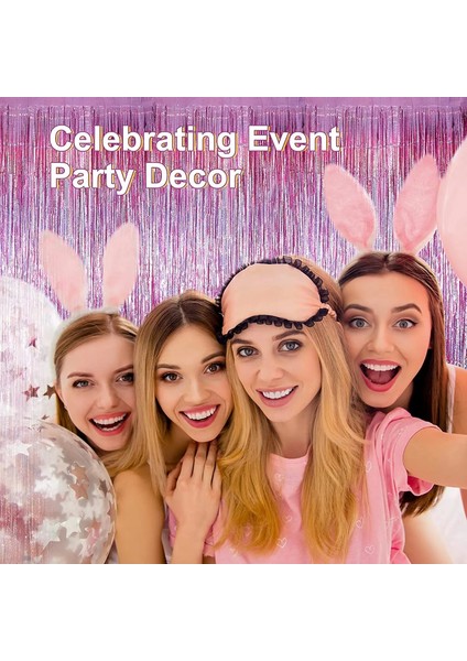 Ayna Gümüş 2 Adet/paket Doğum Günü Partisi Süslemeleri 2 M Tinsel Folyo Yağmur Perdeleri Bebek Duş Bekarlığa Veda Düğün Parti Dekorasyon Zemin (Yurt Dışından) fırsatları