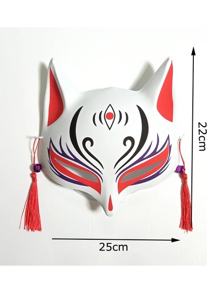 Tip 32 Plastik Yüz Maskesi Cadılar Bayramı Korkunç Yetişkin Maskesi Kostüm Partisi Dekoru Sahne Hayalet Korkunç Maske Anime Japon Tilki Cosplay Maske (Yurt Dışından) fırsatları