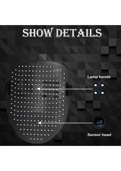 Yetişkin LED Maske LED Işıklı Maske Rgb Tam Renkli Yüz Değişen Parlayan Maske Cadılar Bayramı Noel Karnaval Kostüm Dj Işık Up Parti Cosplay (Yurt Dışından) indirimleri