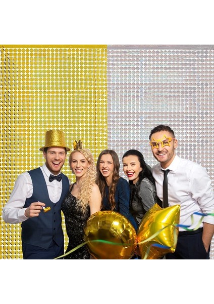 Bebek Mavisi Altın 2 Adet 2 M Doğum Günü Bekarlığa Veda Partisi Dekorasyon Glitter Kare Tinsel Folyo Perde Düğün Dekorasyon Fotoğraf Arka Fonu Anniversaire (Yurt Dışından) fırsatları