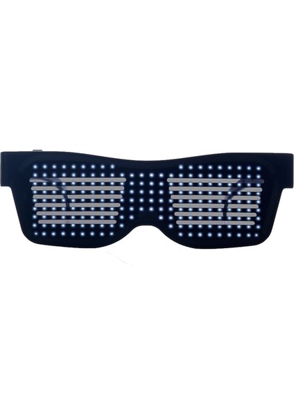 Beyaz Uygulama Sihirli Bluetooth LED Parti Gözlüğü App Kontrolü Aydınlık Gözlük Emd Dj Elektrikli Heceler Parti Gözlük (Yurt Dışından)