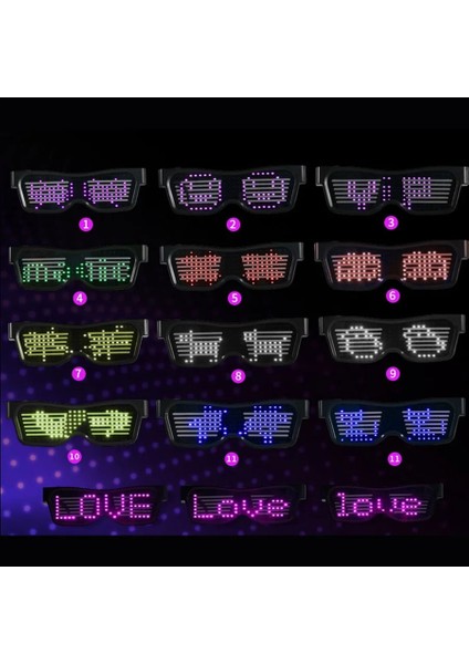 Beyaz Uygulama Sihirli Bluetooth LED Parti Gözlüğü App Kontrolü Aydınlık Gözlük Emd Dj Elektrikli Heceler Parti Gözlük (Yurt Dışından) modelleri