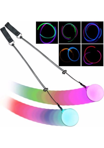 Tek Bir Top LED Poı Topu Aydınlık Oryantal Dans Atma Topu Yoga Egzersiz Sahne Sahne Performansı Aksesuarları (Yurt Dışından) indirimleri
