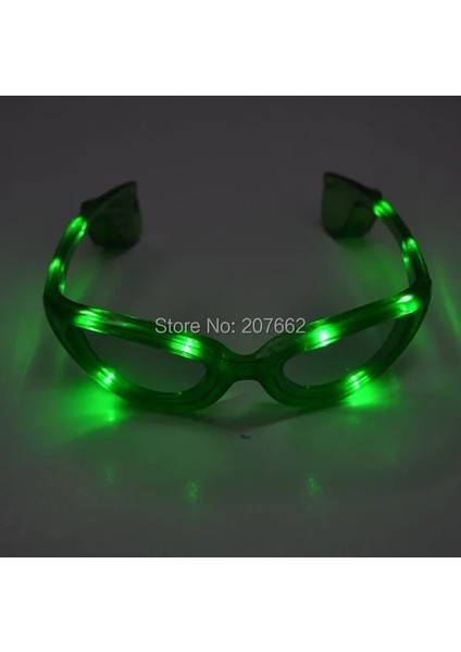 Floresan Sarı Flaş LED Gözlük, Dj / Parti / Noel Tatili Için Pil Parti Maskesi ile Gözlükleri Aydınlatır (Yurt Dışından)