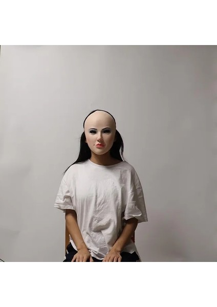 A3 Yaratıcı Kişilik Maskesi Kel Güzellik Tam Yüz Saç Maskara Maskesi Cadılar Bayramı Partisi Masquerade Cosplay Rol Yapma Sahne (Yurt Dışından)