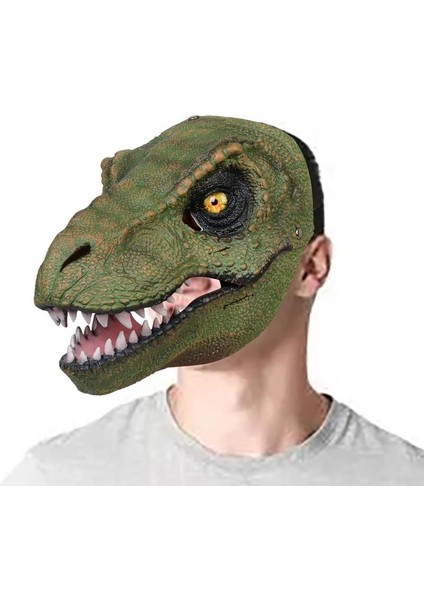 06 Çocuk Yeni 2022 Dinozor Maskesi Hareketli Çene Dinozor Dekor Cadılar Bayramı Partisi Cosplay Maske Dekorasyon Komik Yetişkin ve Çocuklar Için Maske (Yurt Dışından)