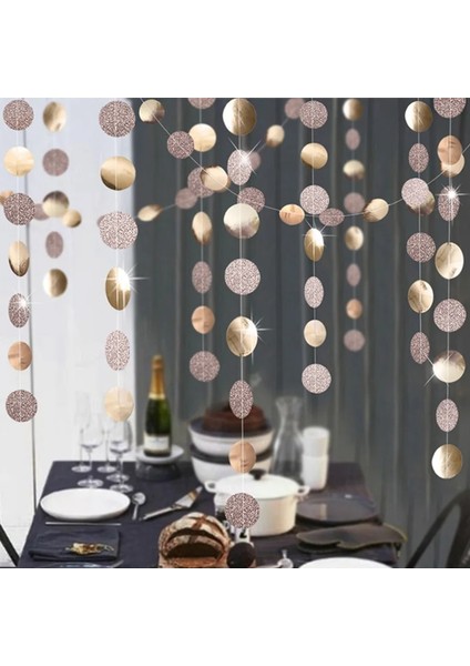 Altın Gümüş 4 M Şampanya Altın Glitter Yıldız Yuvarlak Kağıt Çelenk Doğum Günü Düğün Bekarlığa Veda Partisi Süslemeleri Yıldönümü Zemin Dekor (Yurt Dışından) fırsatları