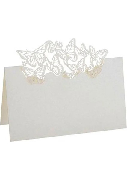 Fildişi 50 Adet 50/100 Adet Hollow Kelebek Yer Kartları Kişiselleştirilmiş Lazer Düğün Koltuk Kartı Masa Süsü Parti Iş Resepsiyonu Için Isim Kartları (Yurt Dışından)