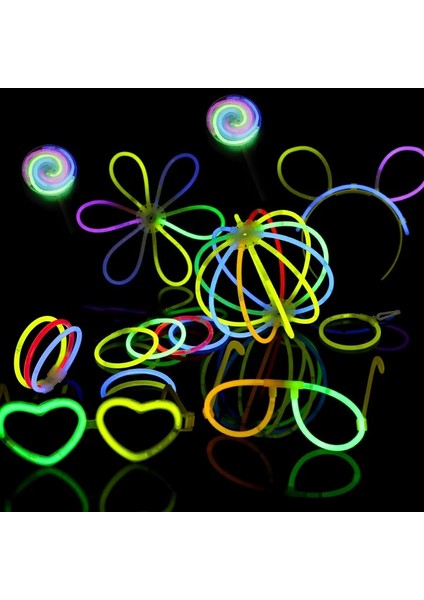 1 Adet Parlak Çubuk Kolye Aksesuarları Gözlük Lolipop Konnektörler Bilezikler Kolye Neon Parti Floresan Renkler Doğum Günü Yeni Yıl Dekor (Yurt Dışından)