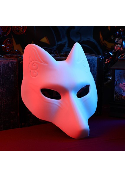 Yarım Yüz Maskesi 01 2023 Cadılar Bayramı Tilki Maskesi Dıy Boyasız Maske Beyaz Boş Yüz Maskesi Cadılar Bayramı Masquerade Tilki Maskesi Cosplay Cadılar Bayramı Için Boş Maske (Yurt Dışından) modelleri