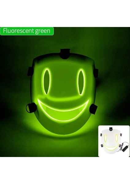 Typea 01 Cadılar Bayramı Gizemli Gülümseyen Tam Yüz Maskesi Cosplay Japon Anime Yüksek Katlı Invasion Karnaval Partisi Için LED Işıklı Maske (Yurt Dışından)