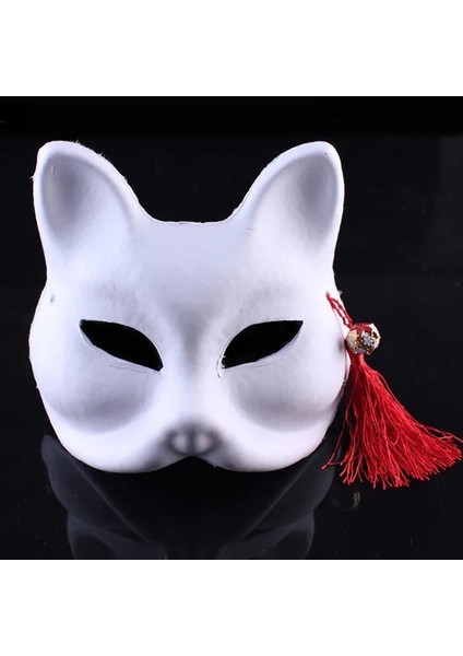 Beyaz 6 Adet 6 Adet Boş Kedi Cosplay Maskeleri Karikatür Kağıt Maske Yetişkin Masquerade Parti Iyilik Diy Forface Hayvan Mache Parti Mardiup Zanaat (Yurt Dışından)