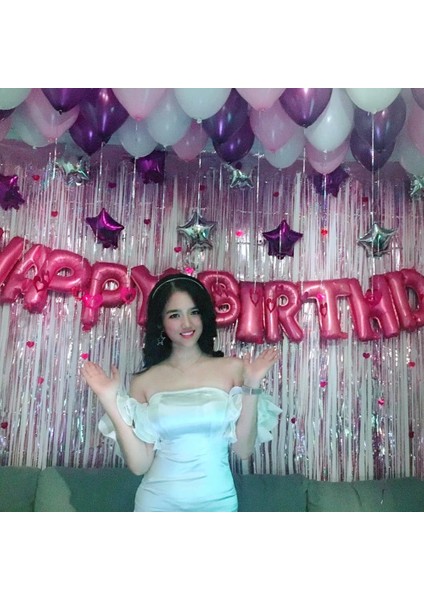 Gül Altın 1 M x 3 M Glitter Tinsel Folyo Saçak Perde Arka Plan Doğum Günü Düğün Hawaii Parti Dekor Lazer Tinsel Teklif Fotoğraf Duvar Noel Şerit (Yurt Dışından)