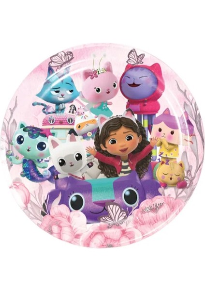 50 Adet Sticker Gabby Dollhouse Kedi Tek Kullanımlık Parti Çatal Kağıt Tabak Afiş Masa Örtüsü Kız Bebek Duş Hediye Doğum Günü Dekor Seti Malzemeleri (Yurt Dışından)
