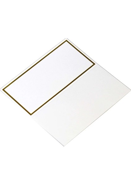 Beyaz 50 Adet High-End Iş Resepsiyon Masa Koltuk Kart Kağıdı Bronzlaştırıcı Kenar Basit Boş Adı Iş Toplantısı Düğün Dekor Için Yer Kartları (Yurt Dışından)