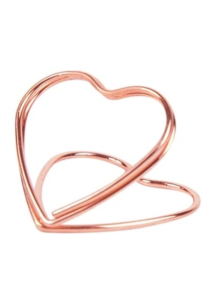 Gül Altın 20 Adet Kalp Şekli Metal Fotoğraf Klip Standları Düğün Masa Numarası Adı Doğum Günü Partisi Dekoru Için Yer Kart Sahibinin Ev Mesaj Burcu (Yurt Dışından)