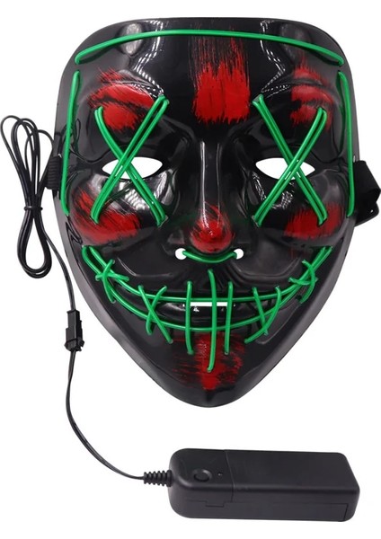 Pembe Cadılar Bayramı Maskesi LED Işık Maskeleri Masquerade Cosplay Parti Malzemeleri Maskeleri Parti LED Dekorasyon (Yurt Dışından) fırsatları
