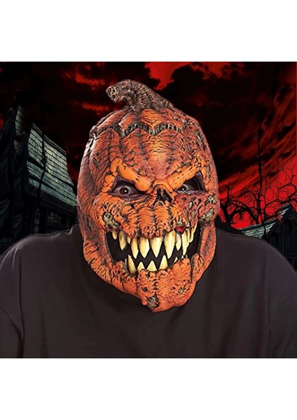 Kabak Kafa Cadılar Bayramı Korku Varyasyon Kabak Kafa Dekorasyon Kabak Kafa Şeytan Lateks Maske Masquerade Karnaval Cadılar Bayramı Maskesi (Yurt Dışından) fiyatları