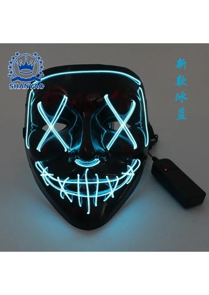 Buz LED Güneş Gözlüğü Glow Parti Gözlüğü Karanlıkta Parlıyor Yanıp Sönen Mozaik UV400 Gözlük Unisex Hediye Oyuncak LED Işıklı Gözlük (Yurt Dışından)