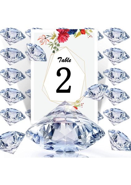 Altın 30 Adet 30 Adet Elmas Masa Numarası Kart Tutucu 1-30 Kafa Masa Kartları ile Düğün, Resepsiyon, Yıldönümü, Doğum Günü Partisi Dekorasyon (Yurt Dışından)