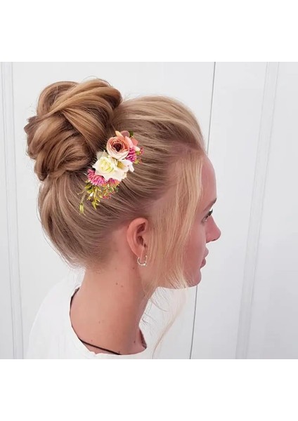 Mavi Düğün Saç Tarak Düğün Saç Parçası Gelin Başlıkları Tokalar Tokalarım Bun Chignon Saç Aksesuarları Kadınlar Için Çiçek Kız (Yurt Dışından) fırsatları
