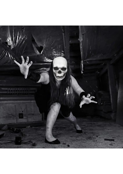 Cadılar Bayramı Gerçekçi Kafatası Tam Baş Maskesi Ürpertici Parti Maskesi Lateks Yüz Kapatma Hareketli Jaws Kulübü Parti Kostüm Cosplay Sahne Komik (Yurt Dışından) fırsatları