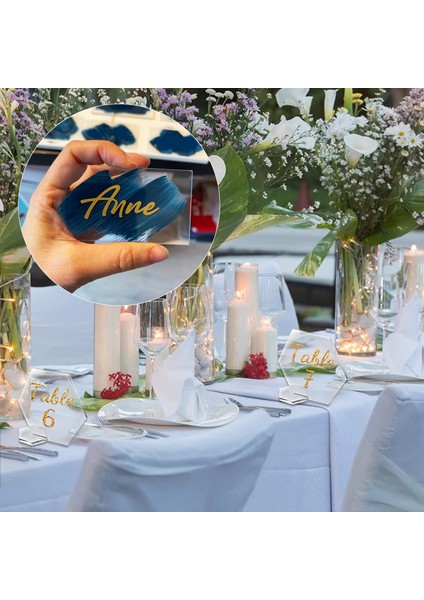 Kart Daimi Tabanı 10 Adet 10/20/50 Adet Şeffaf Akrilik Masa Yer Kartı Tabanı ile Düğün Malzemeleri Oturma Kartları Burcu Konuk Isimleri Etiketi Parti Dıy Dekorasyon (Yurt Dışından) fırsatları