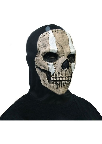 B Unisex Korku Hayalet Kafatası Maskesi Hayalet Call Of Duty Lateks Başlık Kask Cosplay Gerçekleştirmek Parti Masquerade Prop Cadılar Bayramı Cosplay (Yurt Dışından)