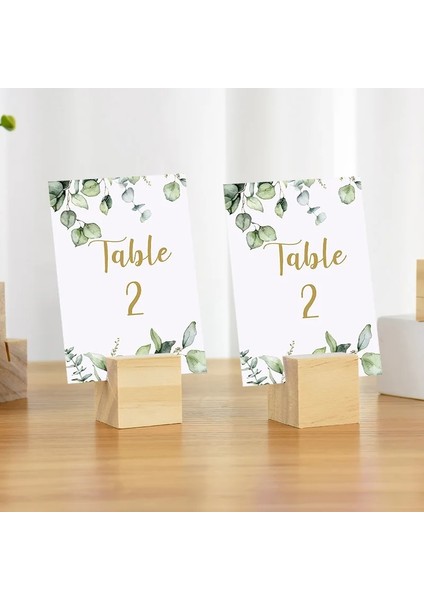 A01-10 Adet 10 Adet Ahşap Düğün Numarası Işareti Tabanı Dıy Kare Misafir Kartı Etiket Tutucu Doğum Günü Düğün Parti Dekorasyon Malzemeleri (Yurt Dışından)