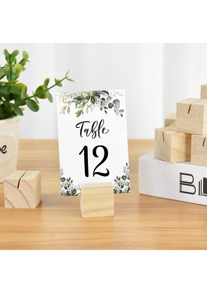 A01-10 Adet 10 Adet Ahşap Düğün Numarası Işareti Tabanı Dıy Kare Misafir Kartı Etiket Tutucu Doğum Günü Düğün Parti Dekorasyon Malzemeleri (Yurt Dışından) modelleri