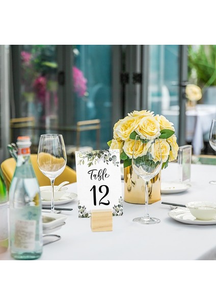 A01-10 Adet 10 Adet Ahşap Düğün Numarası Işareti Tabanı Dıy Kare Misafir Kartı Etiket Tutucu Doğum Günü Düğün Parti Dekorasyon Malzemeleri (Yurt Dışından) fırsatları