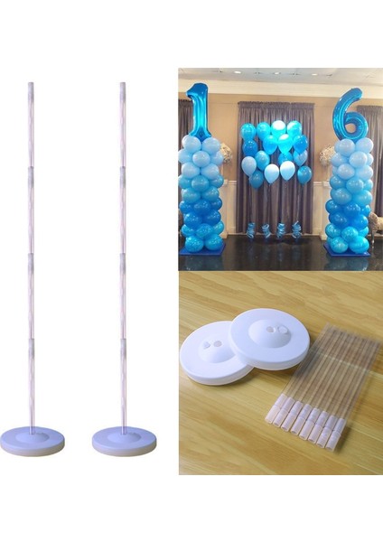 2 Takım Sütun Standı 127 cm Temizle Balon Sütun Standı Arch Balonlar Tutucu Düğün Dekorasyon Doğum Günü Bebek Duş Parti Malzemeleri Için Centerpieces (Yurt Dışından) fiyatları